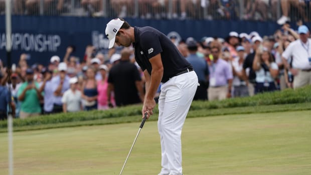 Patrick Cantlay wins the 2022 BMW Championship with Titleist gear and in Hugo BOSS apparel.